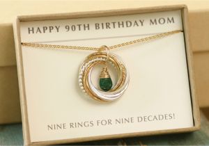 90th Birthday Gift Ideas for Her 90th Birthday Gift for Mother Necklace by Ilovehoneywillow