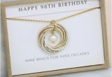 90th Birthday Gifts for Her 90th Birthday Gift for Grandmother Necklace Gift for Mom