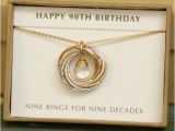 90th Birthday Gifts for Her 90th Birthday Gift for Mother April Birthstone by