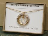 90th Birthday Gifts for Her 90th Birthday Gift for Mum Moonstone Necklace by