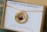 90th Birthday Gifts for Him 90th Birthday Gift for Grandma Garnet Necklace Gold Necklace