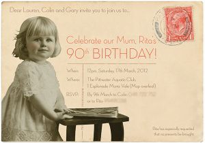 90th Birthday Gifts for Him Australia 90th Birthday Invitation On Behance