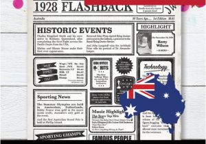 90th Birthday Gifts for Him Australia 90th Birthday Poster Australia Australian Birthday Poster