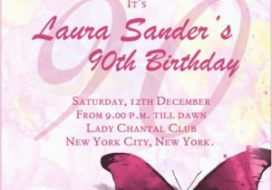 90th Birthday Invites Templates 90th Birthday Invitation Wording 365greetings Com