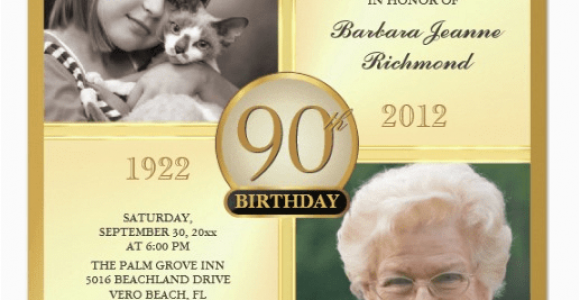 90th Birthday Photo Invitations 90th Birthday Invitations and Invitation Wording