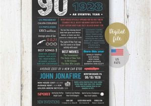 90th Birthday Presents for Him Personalized 90th Birthday Gift for Men Him Husband