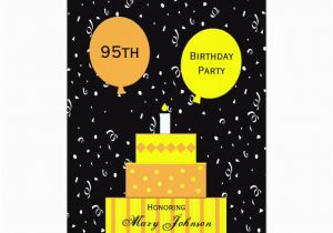 95th Birthday Party Invitations 95th Birthday Party Invitation Fun 95th Cake Zazzle
