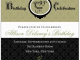 95th Birthday Party Invitations Damask 95th Birthday Invitations Paperstyle