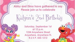 Abby and Elmo Birthday Invitations Abby Cadabby and Elmo Birthday Invitation