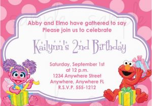 Abby and Elmo Birthday Invitations Abby Cadabby and Elmo Birthday Invitation