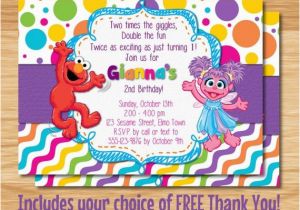 Abby and Elmo Birthday Invitations Elmo Abby Cadabby Birthday Invitation Elmo Birthday Abby