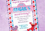 Abby and Elmo Birthday Invitations Elmo and Abby Birthday Party Invitation