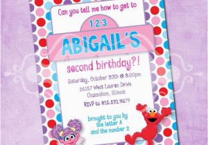 Abby and Elmo Birthday Invitations Elmo and Abby Birthday Party Invitation