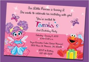 Abby and Elmo Birthday Invitations Items Similar to Abby Cadabby and Elmo Personalized