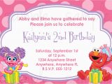 Abby Cadabby Birthday Invitations Abby Cadabby and Elmo Birthday Invitation