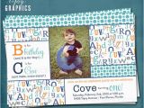 Abc Birthday Invitations Alphabet Birthday Party Abc Photo Card Invitation Any