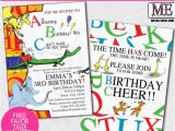 Abc Birthday Invitations Dr Seuss Abc Invitation Dr Seuss Invitation Dr Seuss