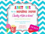 Accept Birthday Party Invitation Carnival theme Birthday Invitations
