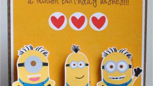 Action Birthday Cards Crafting In the Night Minion Birthday Card Action Wobbles