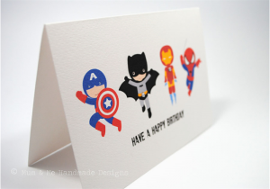 Action Birthday Cards Happy Birthday Card Boy 4 Action Superheroes Hbc119