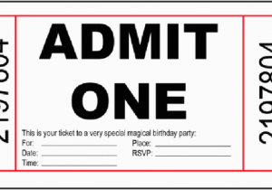 Admit One Birthday Invitations 10 Free Birthday Printablesmade Peachy