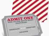 Admit One Birthday Invitations Admit One Movie Night Invitations Pear Tree