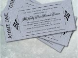 Admit One Birthday Invitations Admit One Shimmery Silver Ticket Invitations