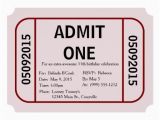 Admit One Birthday Invitations Admit One Ticket Birthday Party Invitation Zazzle