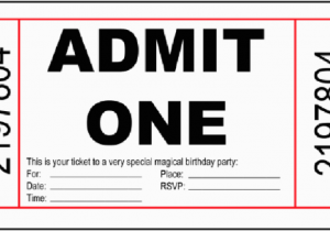 Admit One Birthday Invitations Printable 10 Free Birthday Printablesmade Peachy