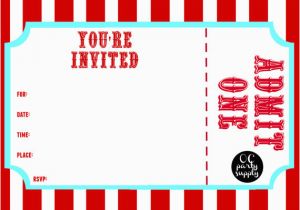 Admit One Birthday Invitations Printable 25 Images Of Carnival Admit One Ticket Template