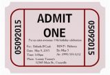 Admit One Birthday Invitations Printable Admit One Ticket Birthday Party Invitation Zazzle