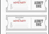 Admit One Ticket Birthday Invitation Admit One Ticket Template Example Mughals