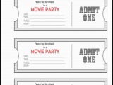 Admit One Ticket Birthday Invitation Admit One Ticket Template Example Mughals