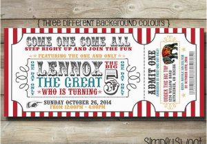 Admit One Ticket Birthday Invitation Circus Invite Carnival Invite Circus Invitation Carnival