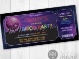 Admit One Ticket Birthday Invitation Disco Ticket Invites Admit One Party Invite Birthday Instant