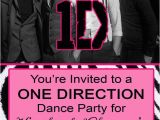 Admit One Ticket Birthday Invitation One Direction Concert Admit Ticket Pink From