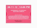 Admit One Ticket Birthday Invitation Pink Admit One Ticket Invitation Birthday Party Zazzle