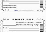 Admit One Ticket Birthday Invitation Printable Admit One Invitations Coolest Free Printables