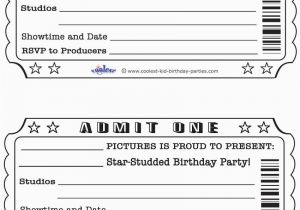 Admit One Ticket Birthday Invitation Printable Admit One Invitations Coolest Free Printables