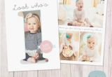 Adobe Photoshop Birthday Card Template First Birthday Card Photoshop Template Af001 Instant