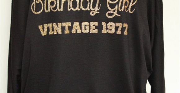Adult Birthday Girl Shirt Birthday Girl Vintage1977 Shirt top Birthday Shirt by arenlace