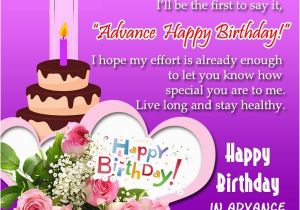 Advance Happy Birthday Wishes Quotes Advance Birthday Wishes for Friends and Family Happy