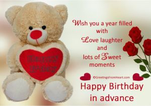 Advance Happy Birthday Wishes Quotes Advance Happy Birthday Wishes for Lover Images