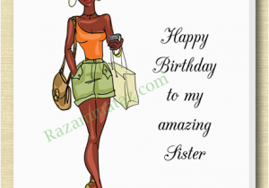 African American Birthday Cards for Sister African American Sister Birthday Card A