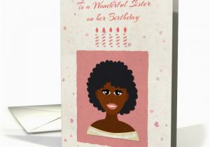 African American Birthday Cards for Sister Birthday for Sister African American Woman Card 1356254