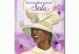 African American Birthday Cards for Sister Happy Birthday Sista African American Birthday Card 7×5