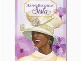 African American Birthday Cards for Sister Happy Birthday Sista African American Birthday Card 7×5
