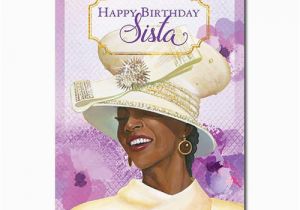 African American Birthday Cards for Sister Happy Birthday Sista African American Birthday Card 7×5