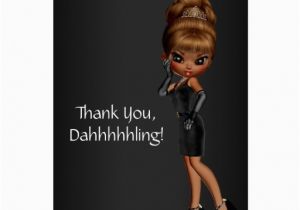 African American Diva Birthday Cards African American Princess Diva Thank You Cards Zazzle