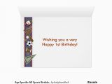 Age Specific Birthday Cards Age Specific All Sports Birthday Card Template Zazzle